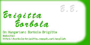 brigitta borbola business card